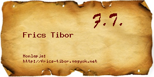 Frics Tibor névjegykártya